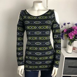 Tribal Cold Shoulder Top
